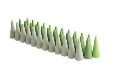 Mandala small green cones 