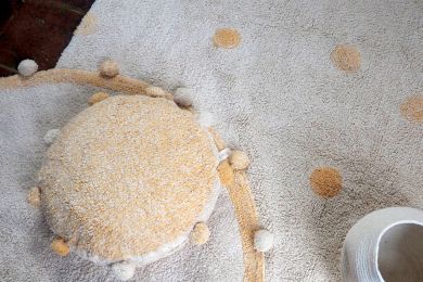 Pestävä matto, Hippy Dots Natural - Honey 120 x 160 cm