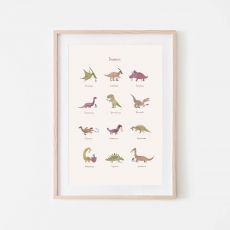 Dinosaurukset - lastenhuoneen juliste 50x70