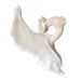 Linen Swan with lace, Beige