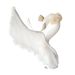 Linen Swan with lace, Cream