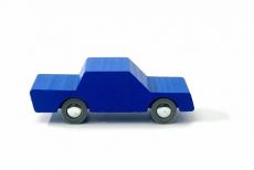 Puinen pikkuauto, sininen